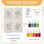 Potted Plants 1 | Mini Punch Needle Kit