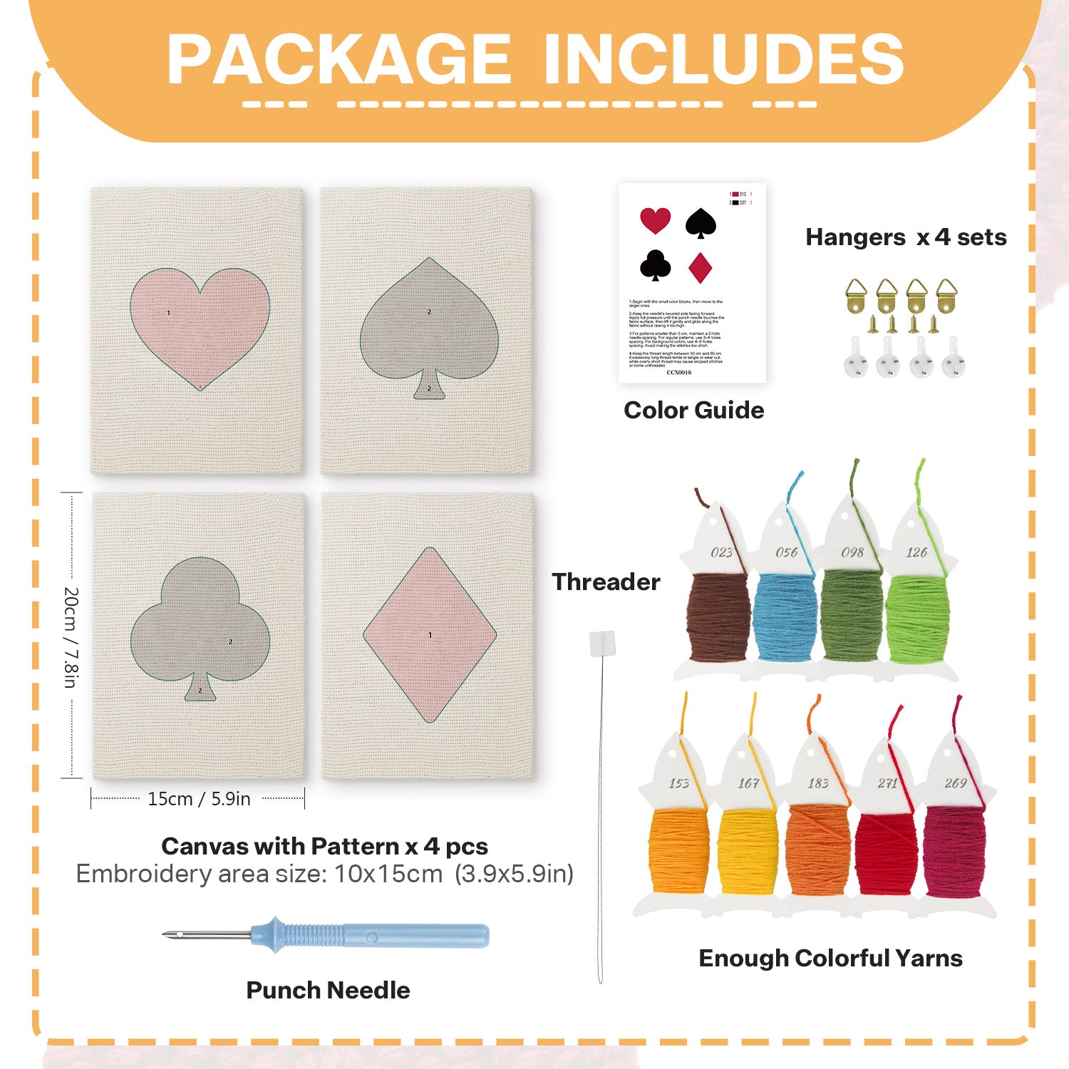 Playing Cards 1 | Mini Punch Needle Kit