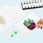 5 Postcards – Houseplants Set | Paint by Number