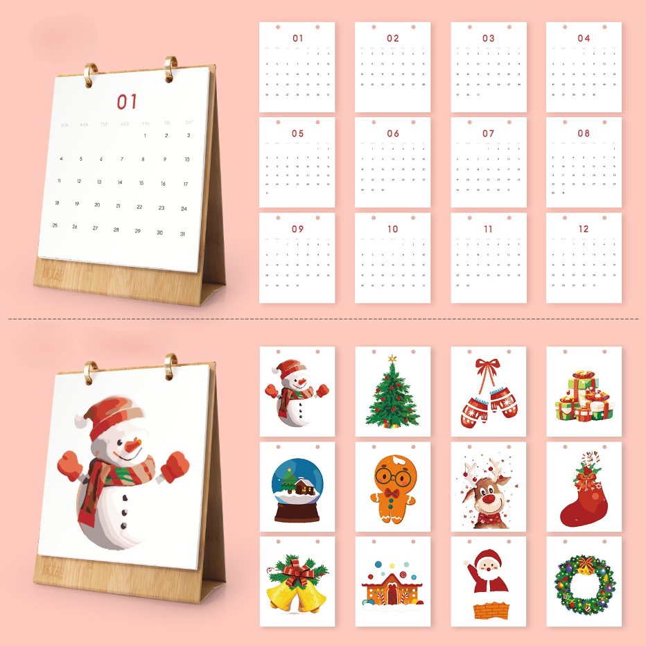 2026 Paint by Numbers desk Calendar | Merry Christmas Edition