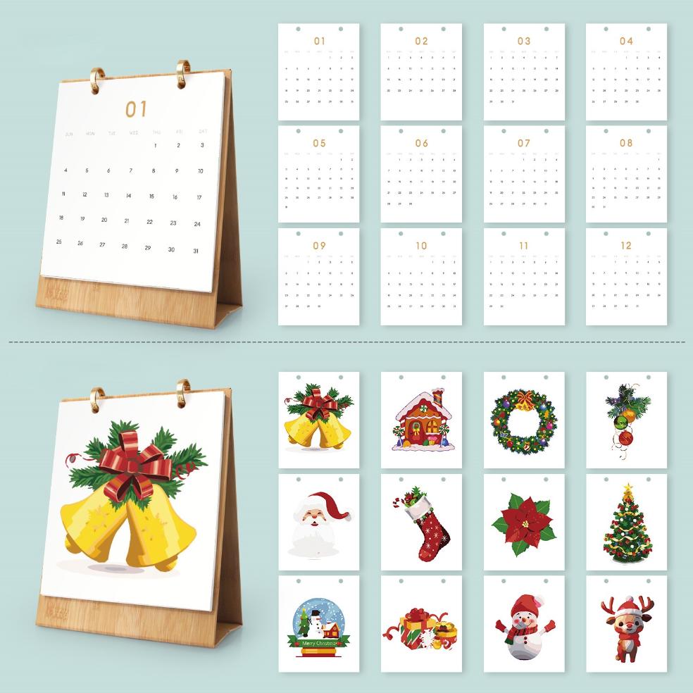 2026 Paint by Numbers desk Calendar | Christmas Edition