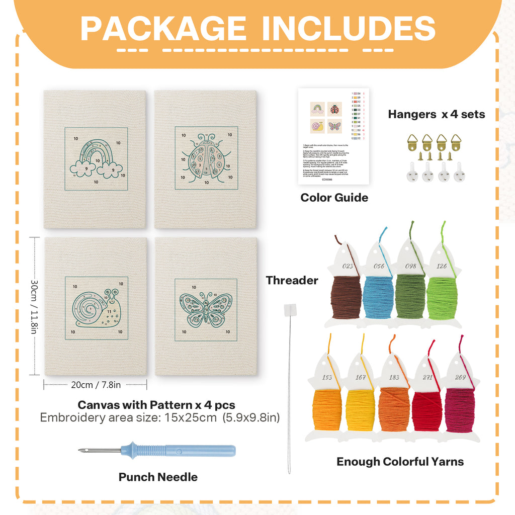 Animals & Nature 1 | Mini Punch Needle Kit