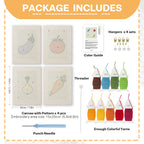 Fruits & Vegetables 36 | Mini Punch Needle Kit