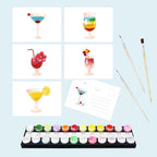 5 Postcards – Cocktail Set | Paint by Number