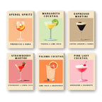 6 Mini Paintings - Cocktail Poster Set