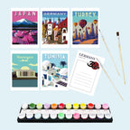 5 Postcards – World trip Set | Paint by Number
