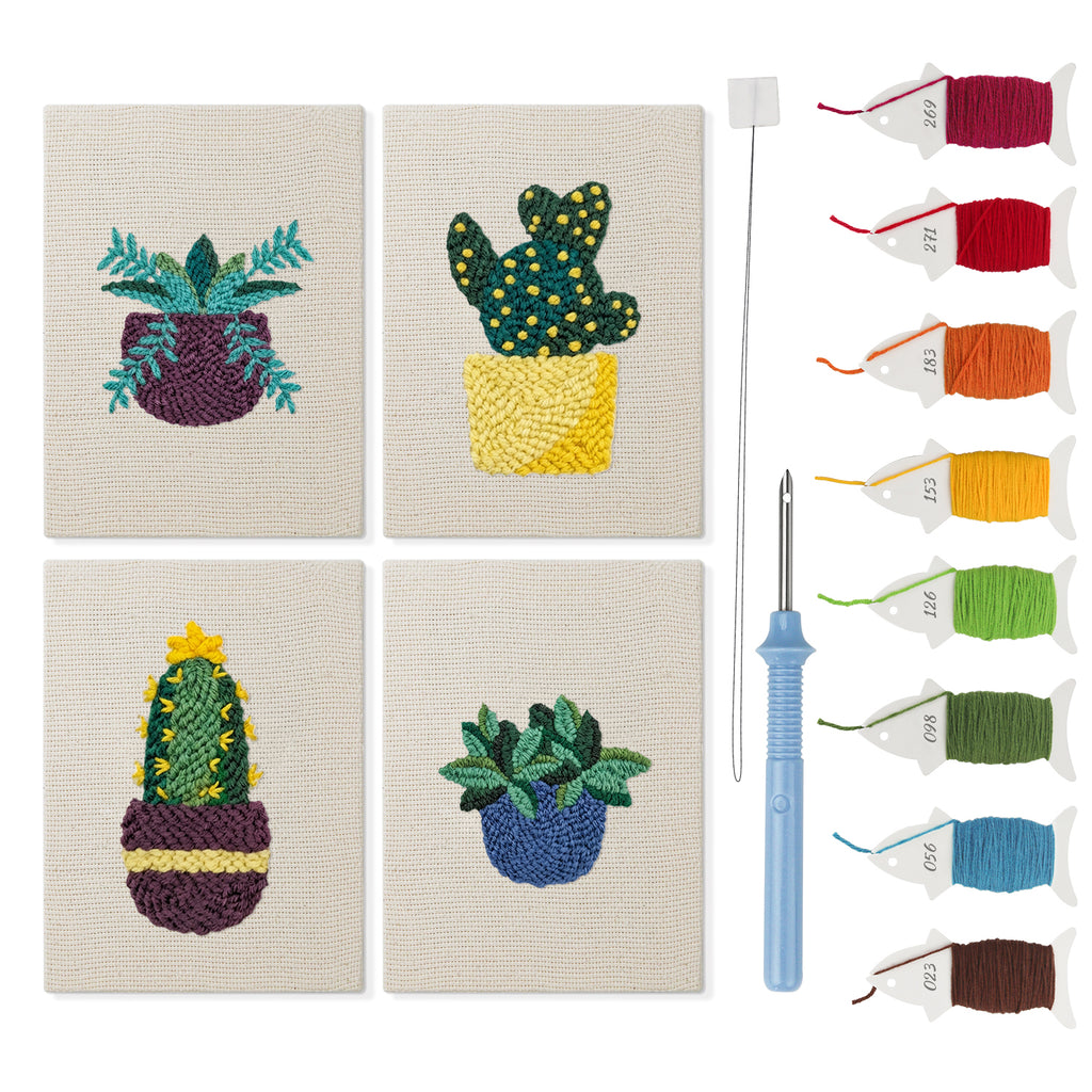 Cactus & Succulents 1 | Mini Punch Needle Kit