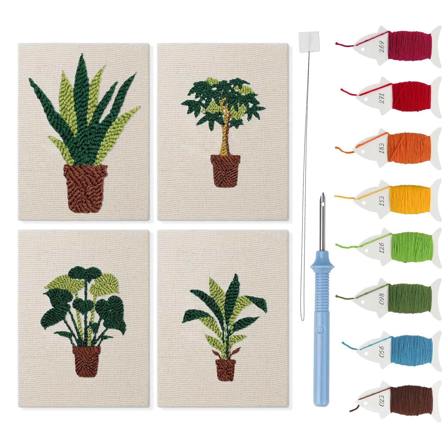Potted Plants 5 | Mini Punch Needle Kit