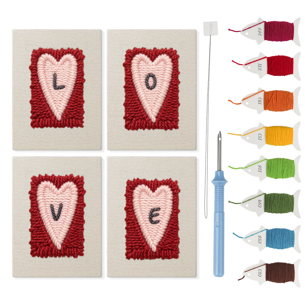 Love & Valentine 1 | Mini Punch Needle Kit
