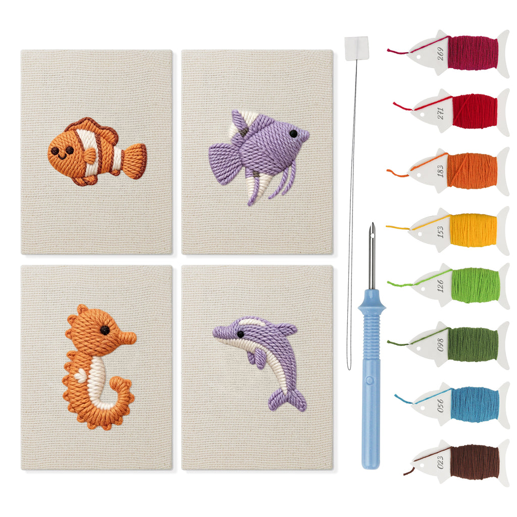 Sea Animals 2 | Mini Punch Needle Kit