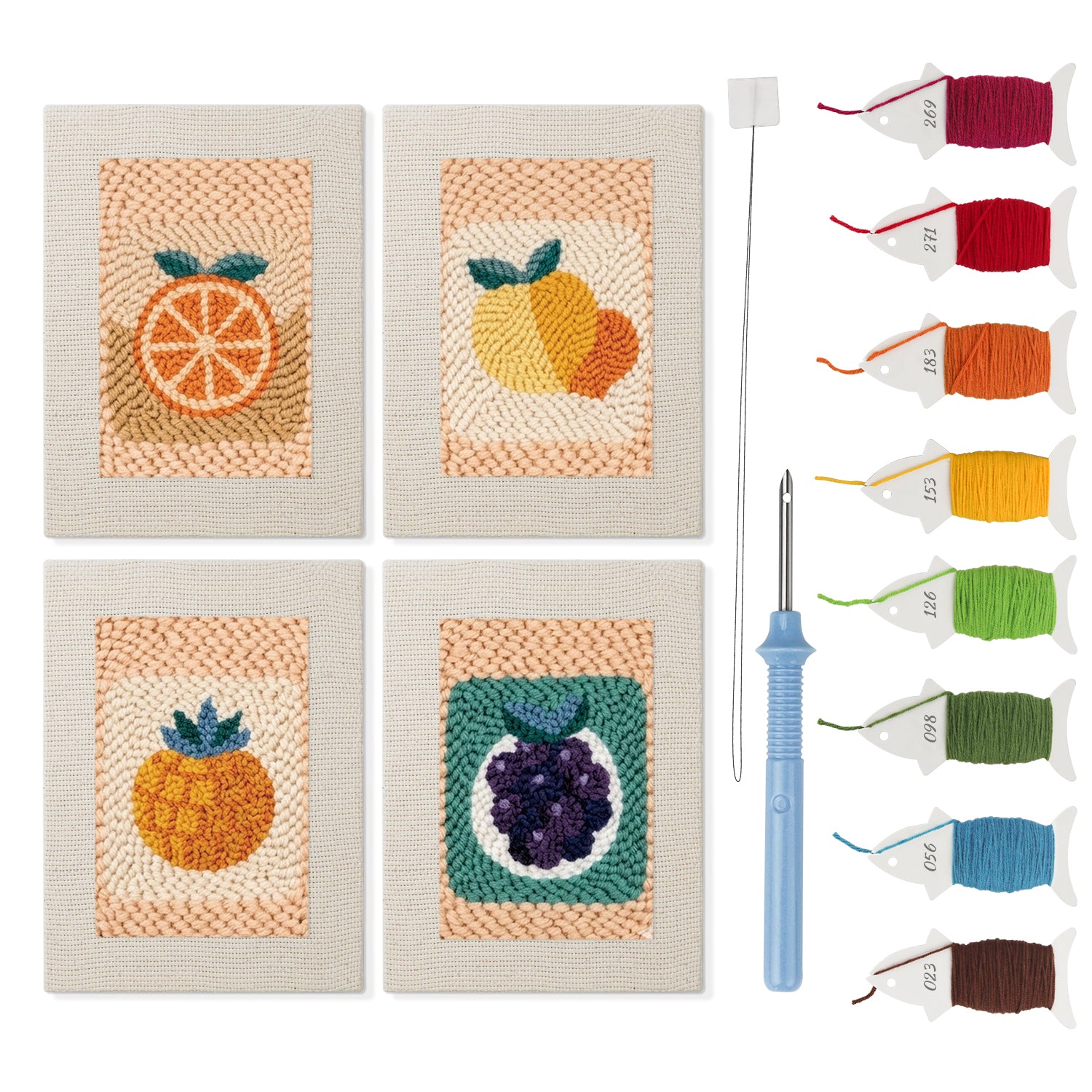 Fruits & Vegetables 35 | Mini Punch Needle Kit