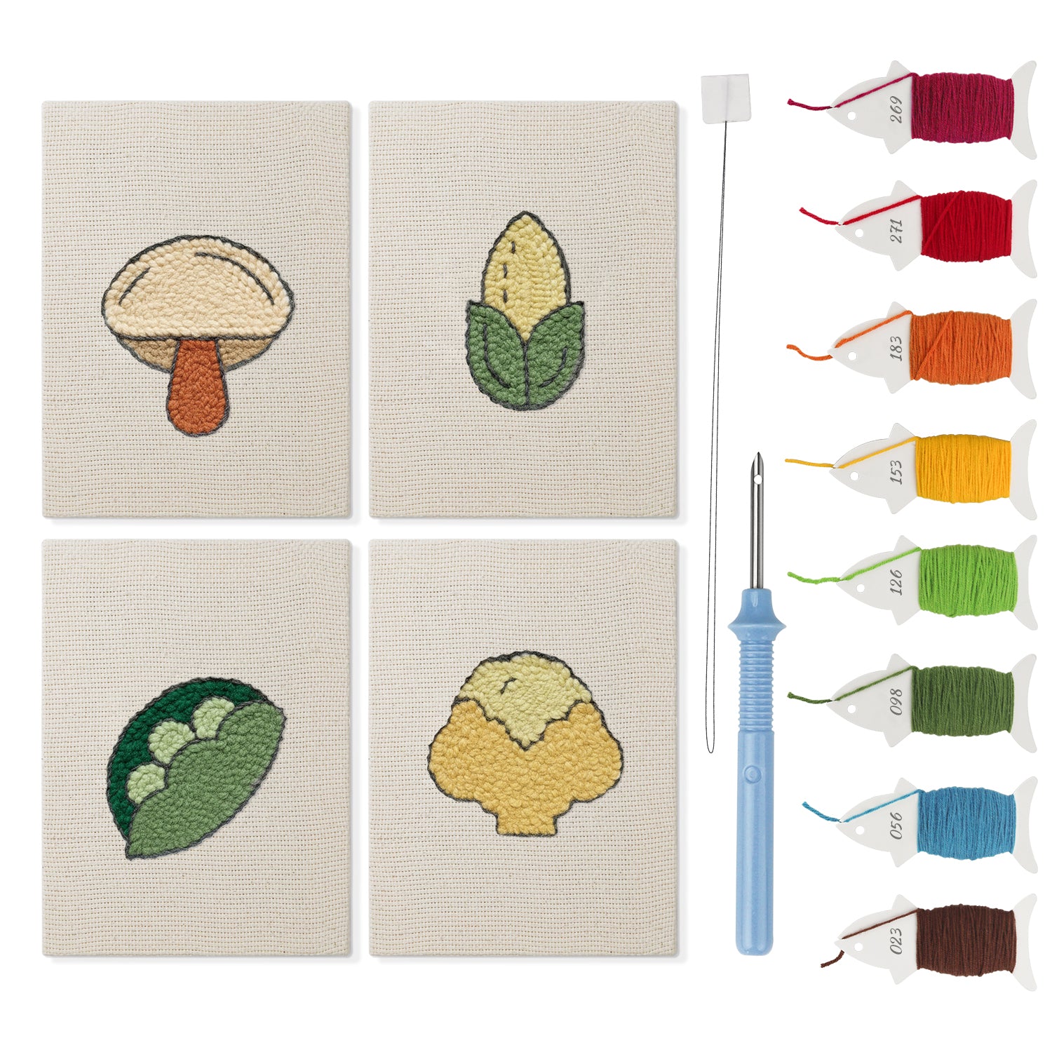 Fruits & Vegetables 4 | Mini Punch Needle Kit