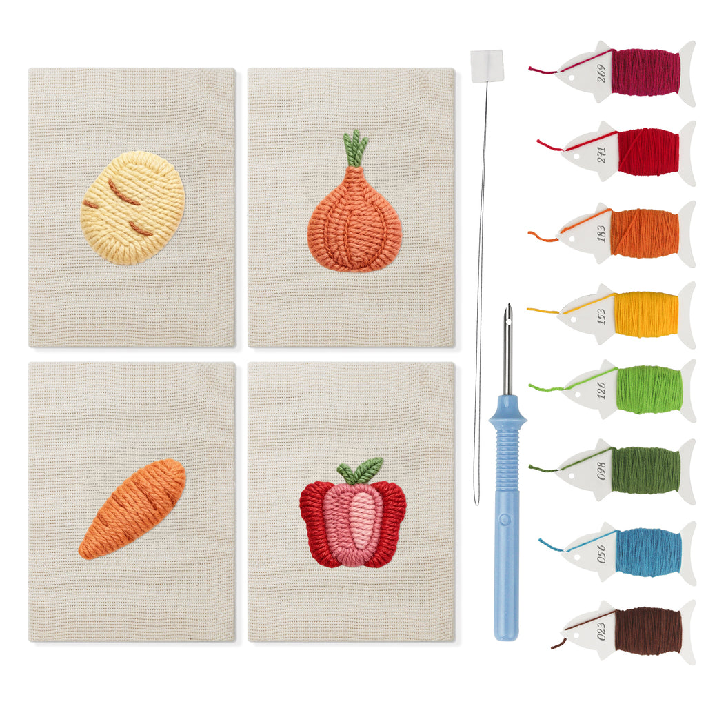 Fruits & Vegetables 15 | Mini Punch Needle Kit