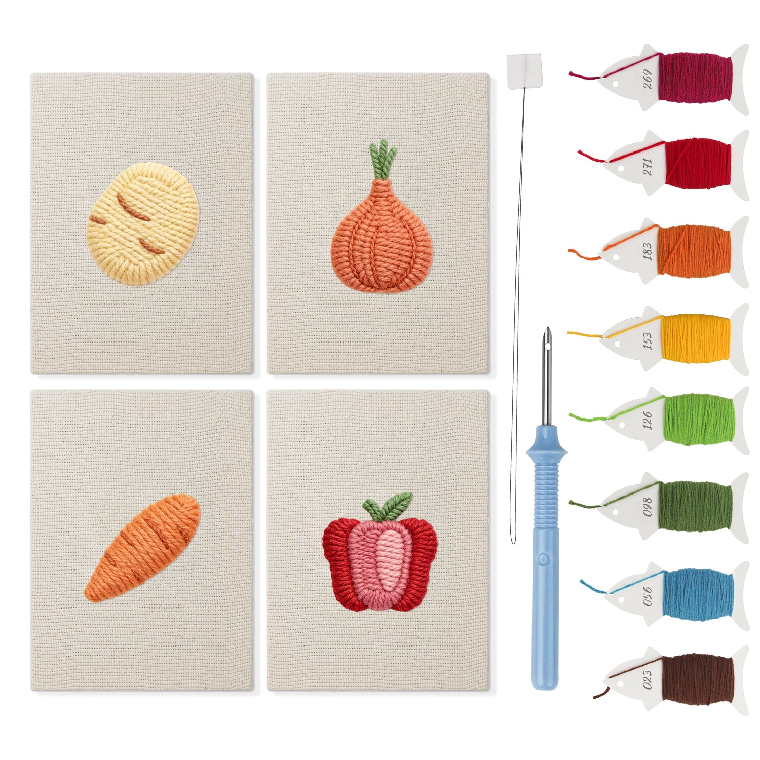 Fruits & Vegetables 15 | Mini Punch Needle Kit
