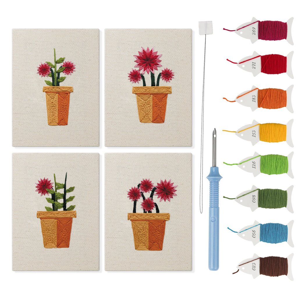 Floral Plants 5 | Mini Punch Needle Kit