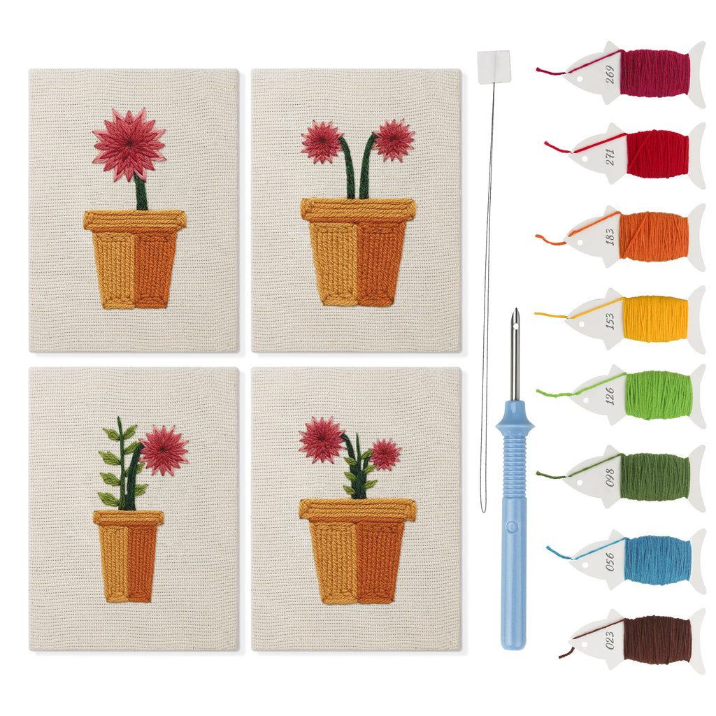 Floral Plants 3 | Mini Punch Needle Kit