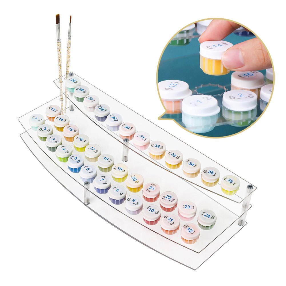 Paint & Brush Holder for Paint by Numbers