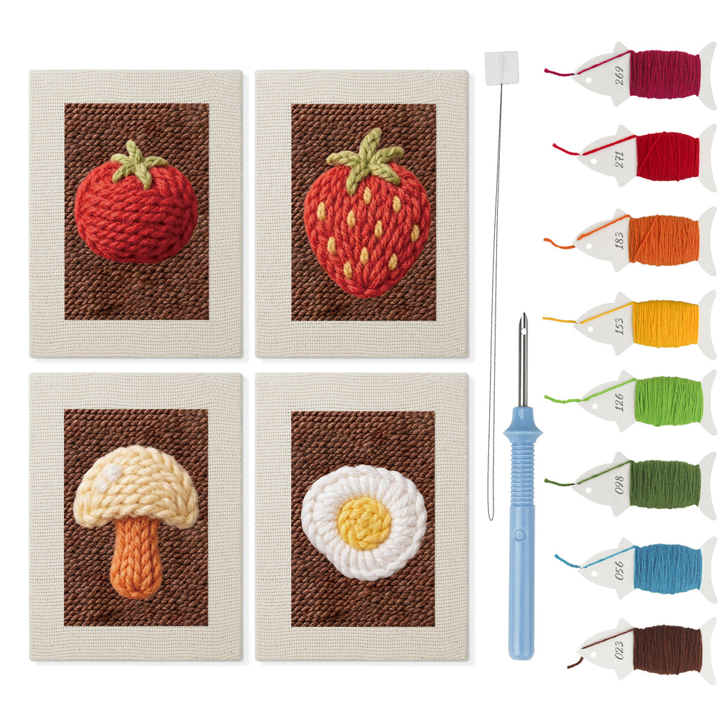 Fruits & Vegetables 9 | Mini Punch Needle Kit