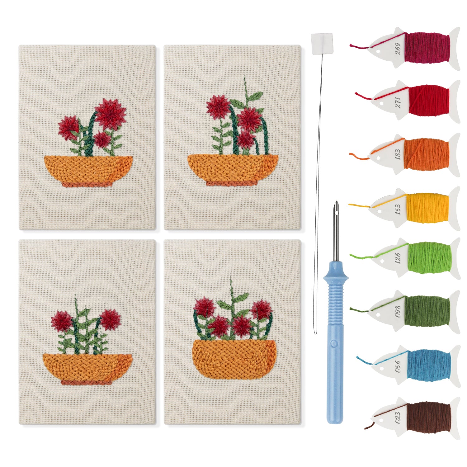Floral Plants 1 | Mini Punch Needle Kit