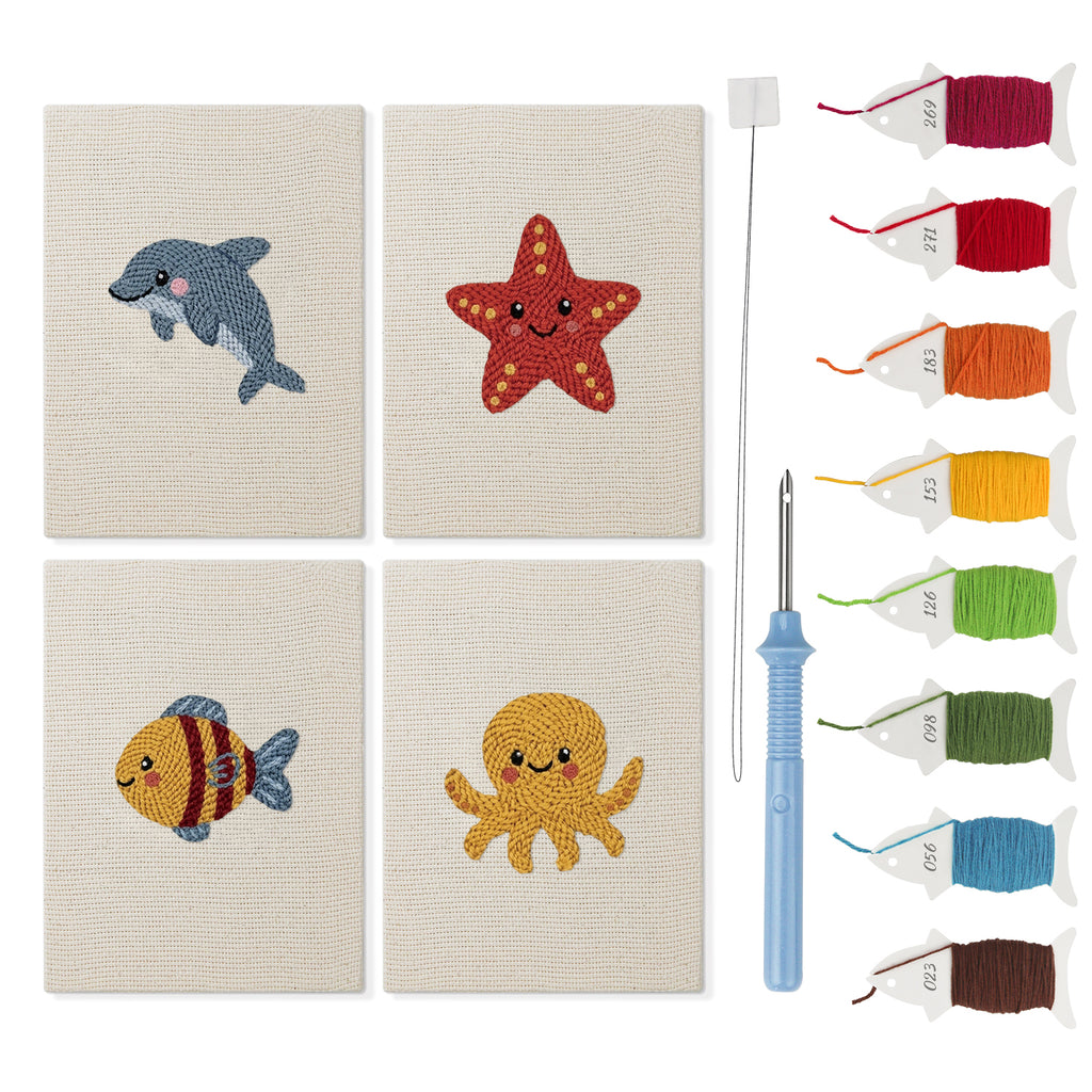 Sea Animals 5 | Mini Punch Needle Kit