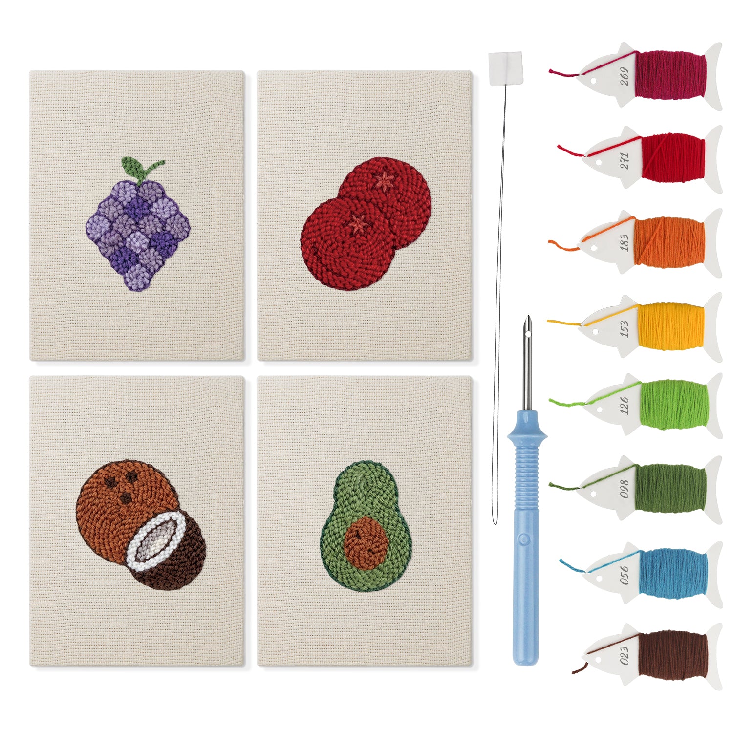 Fruits & Vegetables 7 | Mini Punch Needle Kit