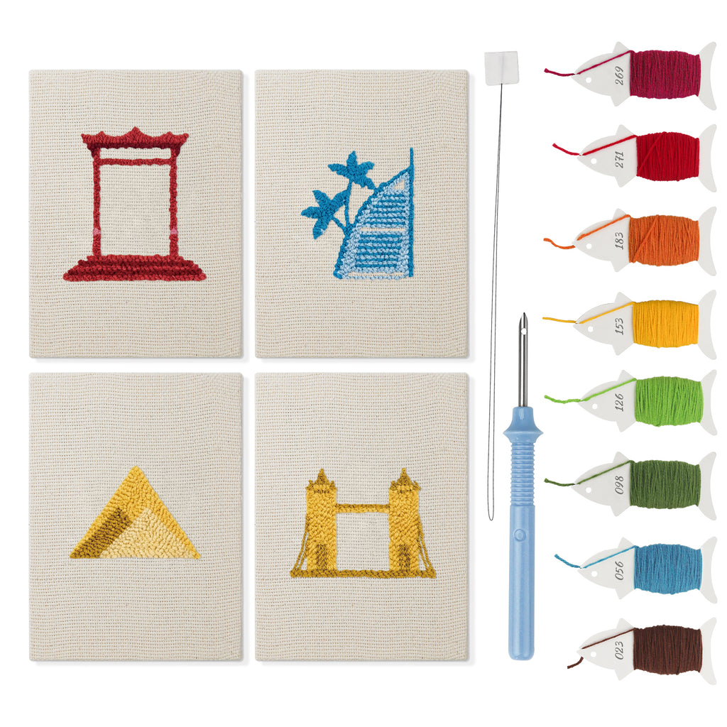Travel & Landmarks 1 | Mini Punch Needle Kit