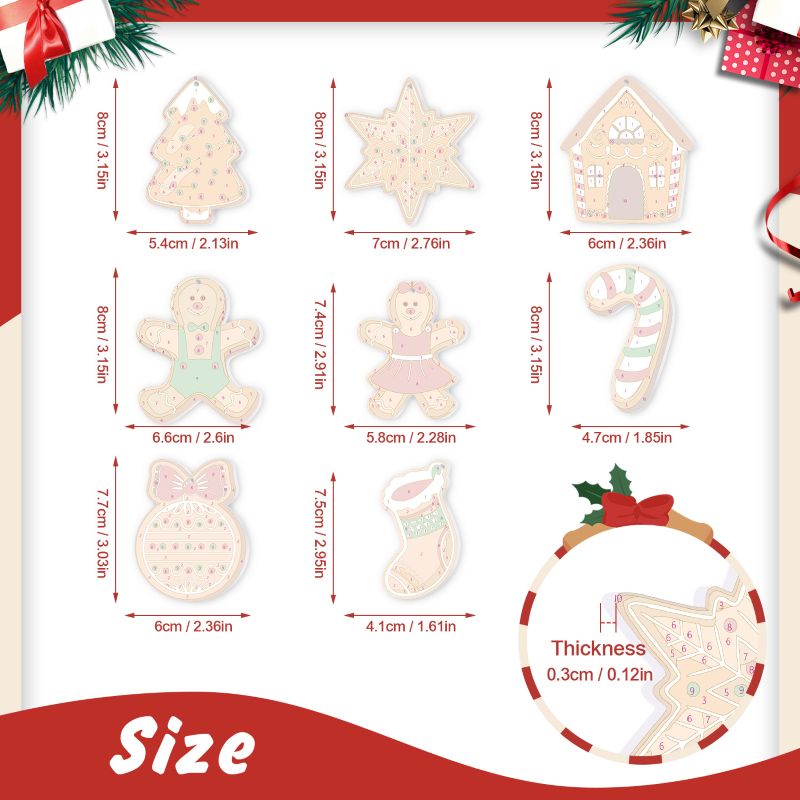 8 Christmas hangers - Gingerbread set