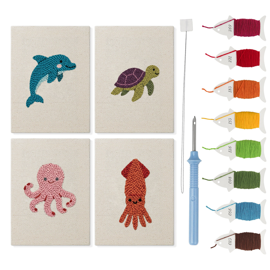 Sea Animals 6 | Mini Punch Needle Kit