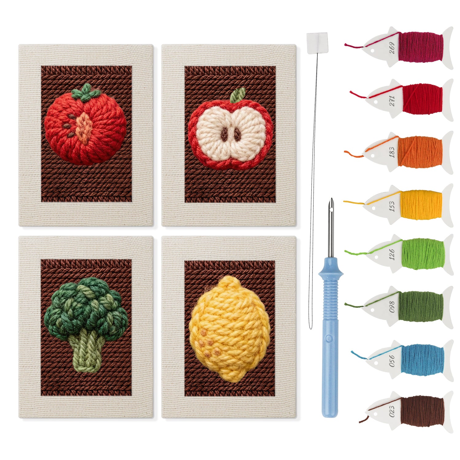 Fruits & Vegetables 17 | Mini Punch Needle Kit