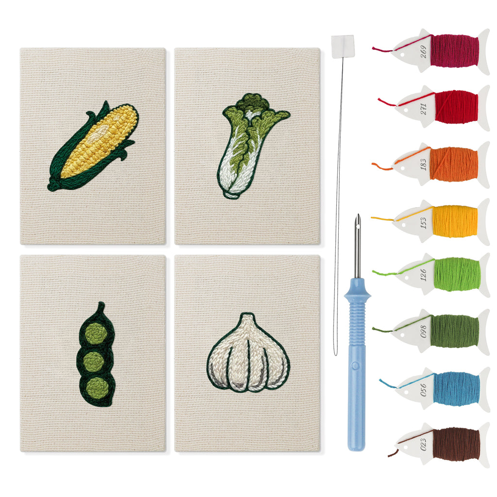 Fruits & Vegetables 1 | Mini Punch Needle Kit
