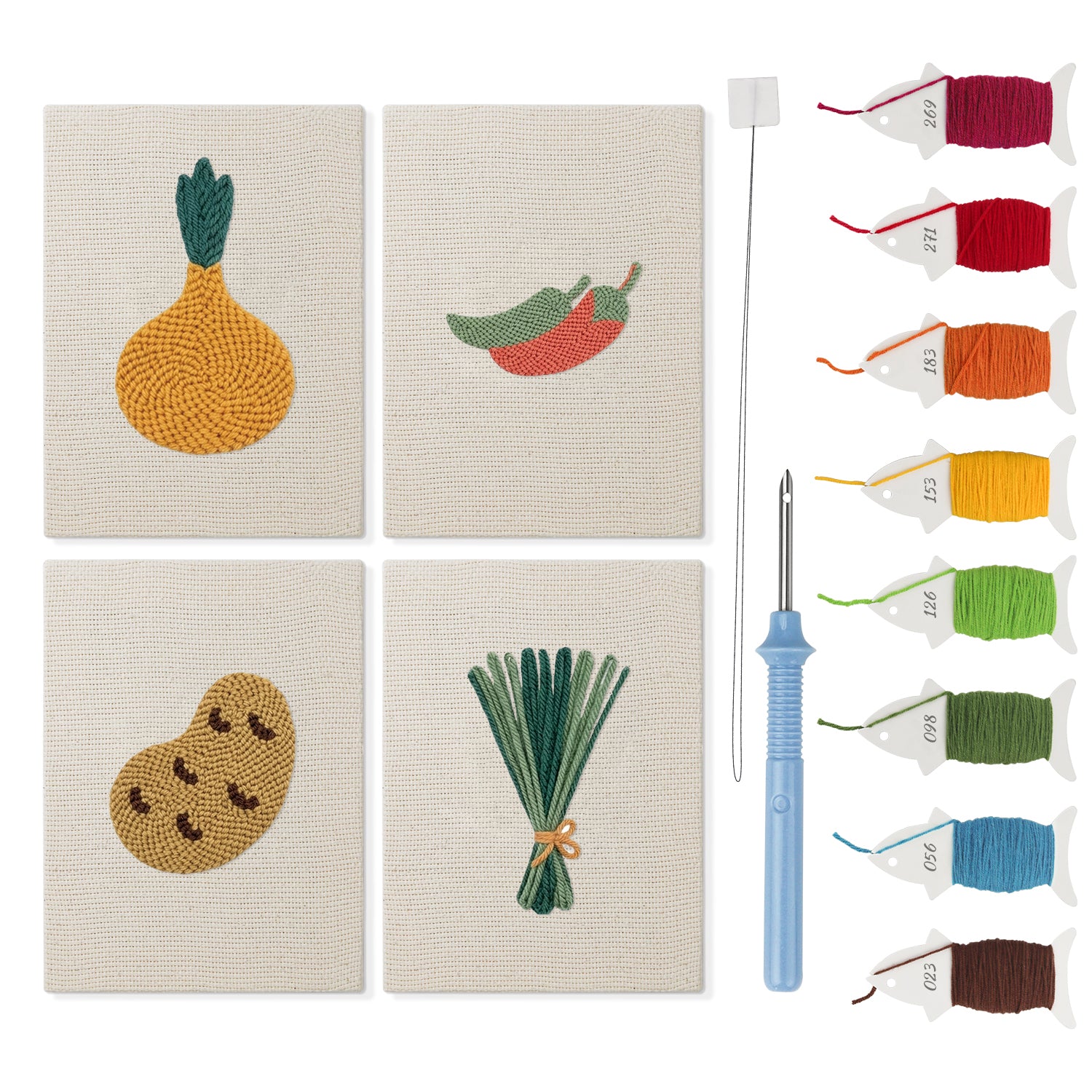 Fruits & Vegetables 21 | Mini Punch Needle Kit