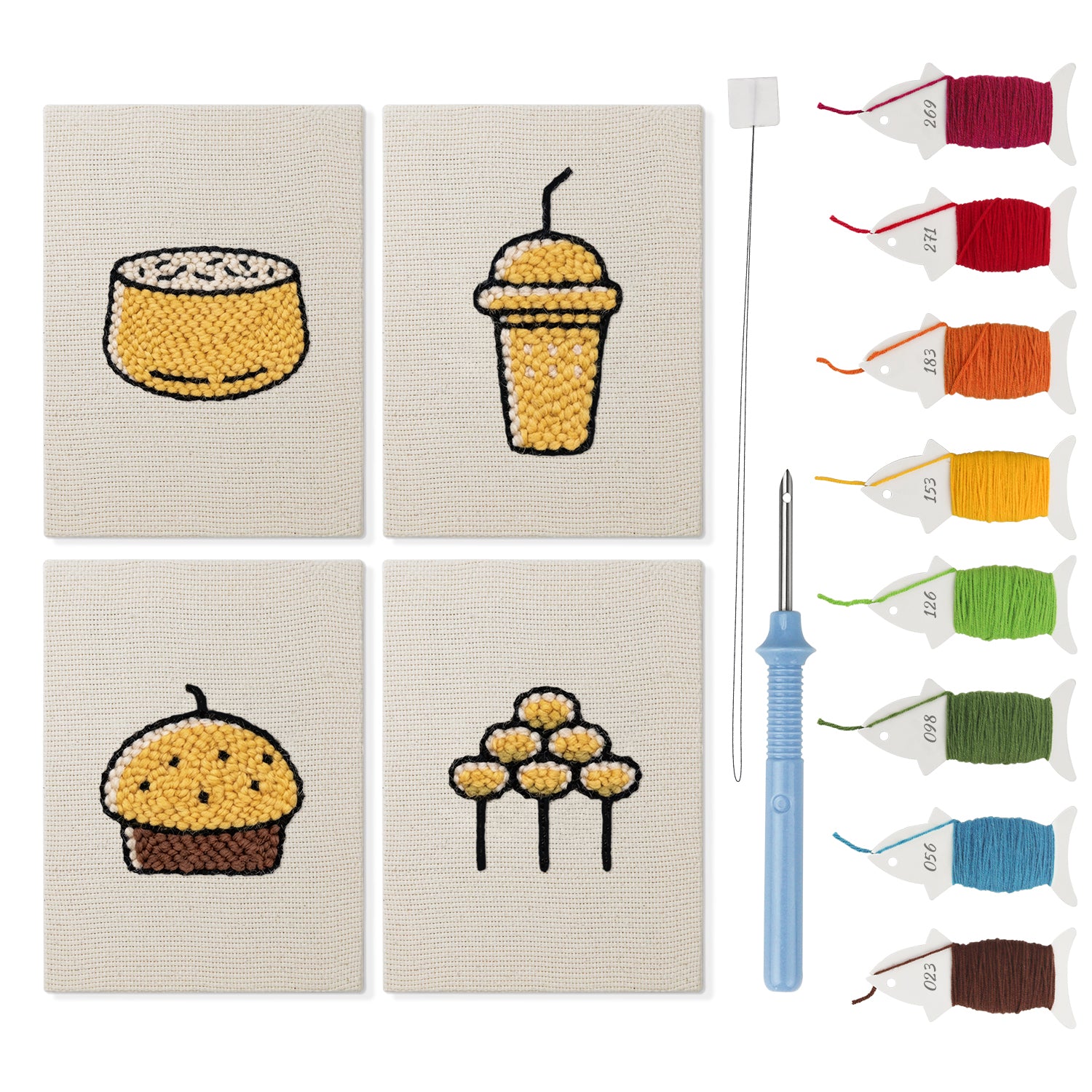 Snacks & Desserts 5 | Mini Punch Needle Kit