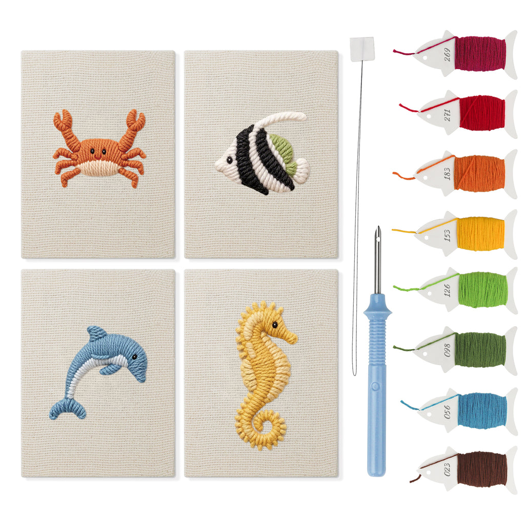 Sea Animals 3 | Mini Punch Needle Kit