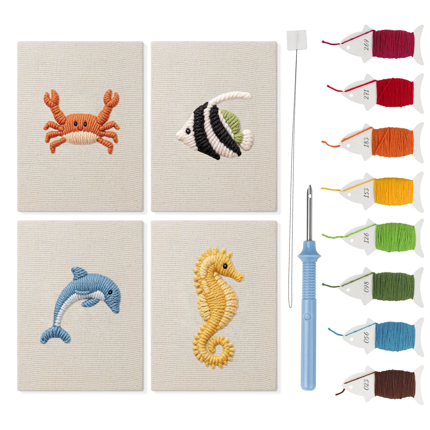 Sea Animals 3 | Mini Punch Needle Kit