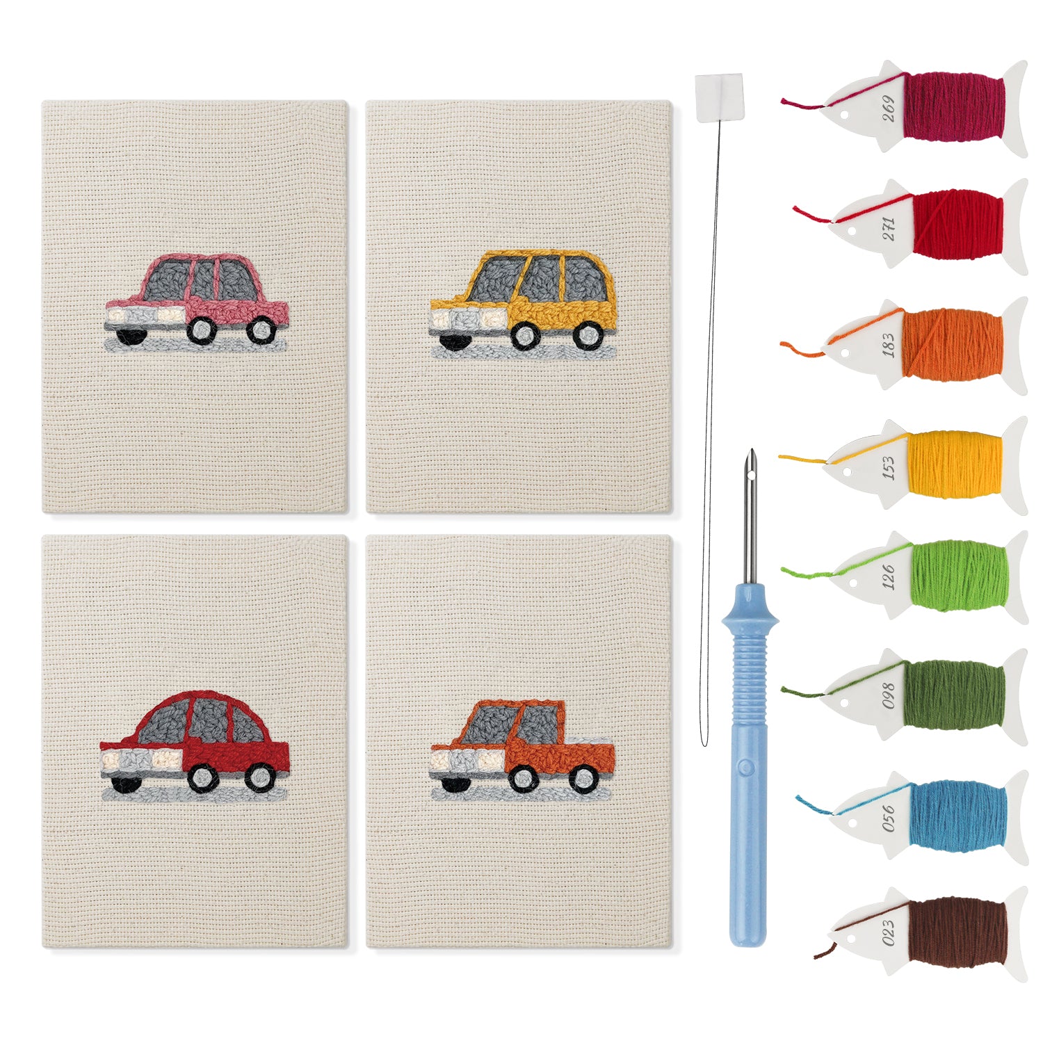Traffic & Road Signs 2 | Mini Punch Needle Kit