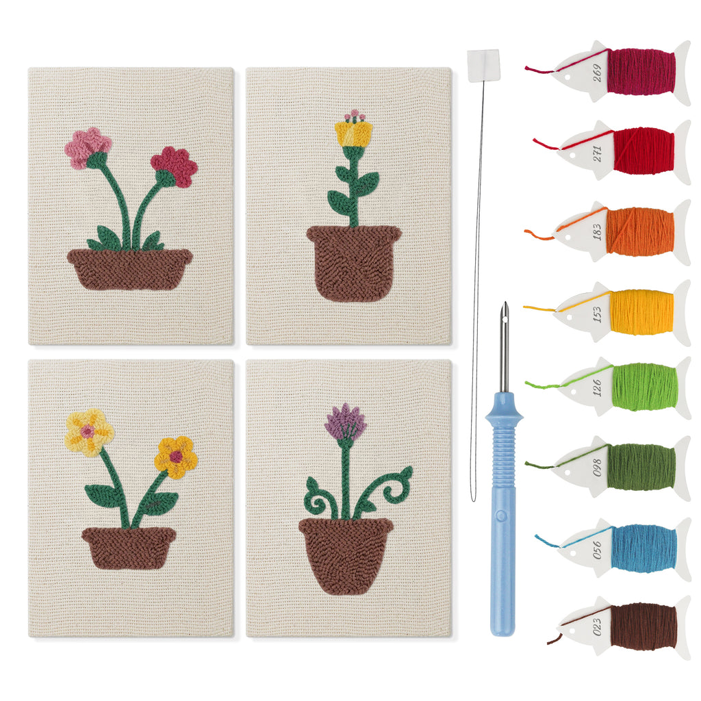 Floral Plants 2 | Mini Punch Needle Kit