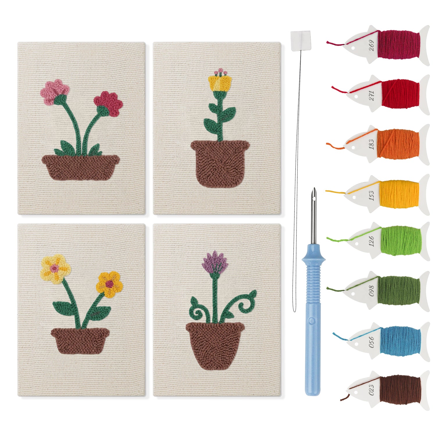 Floral Plants 2 | Mini Punch Needle Kit