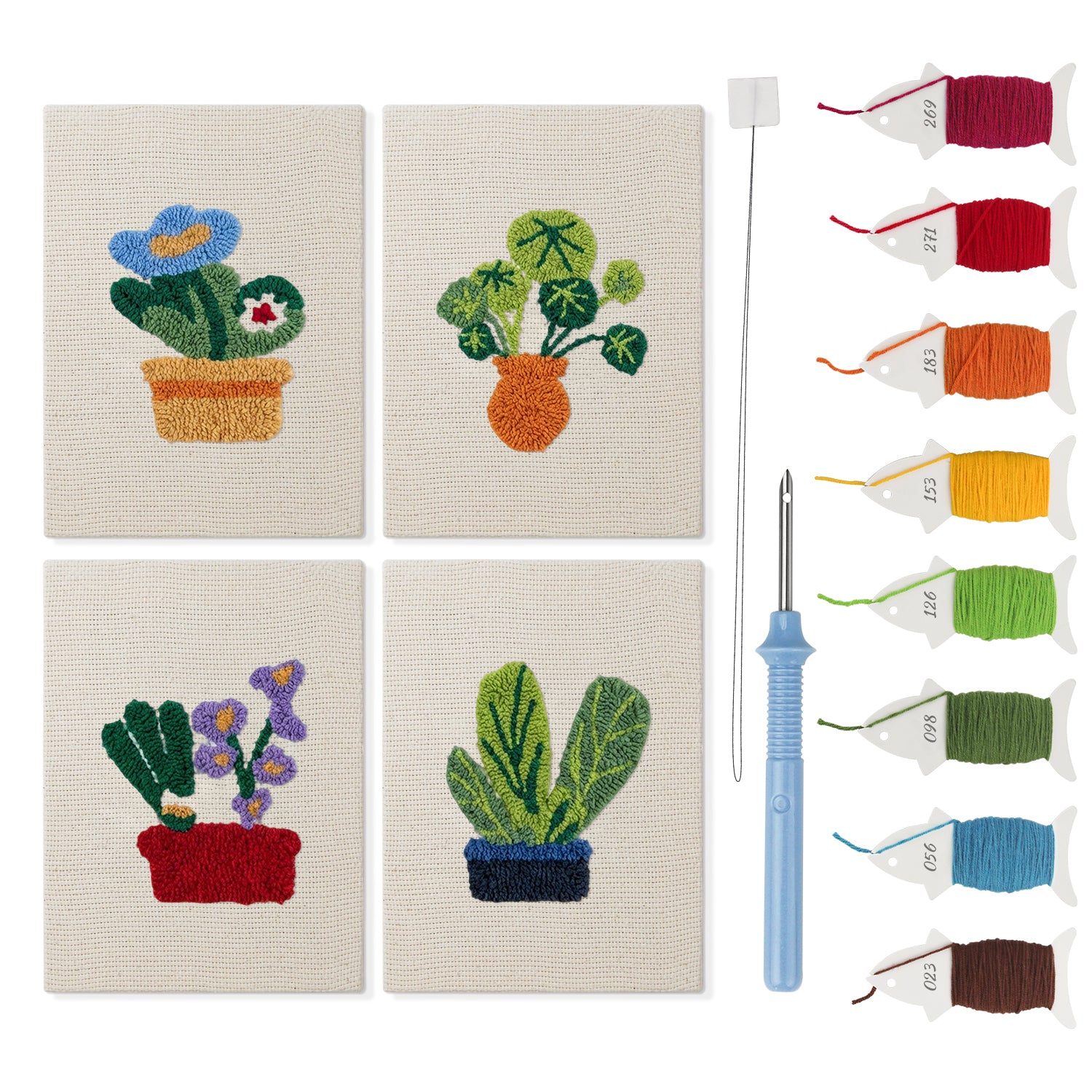 Potted Plants 1 | Mini Punch Needle Kit
