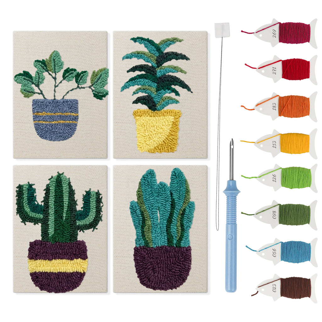 Potted Plants 11 | Mini Punch Needle Kit