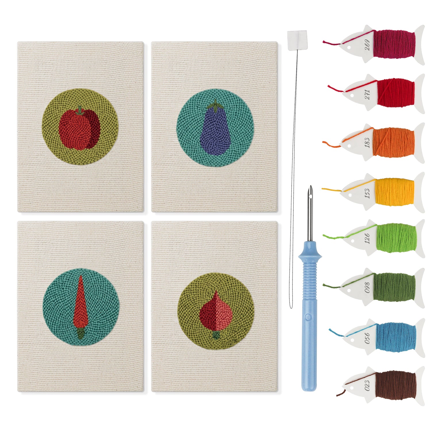 Fruits & Vegetables 30 | Mini Punch Needle Kit