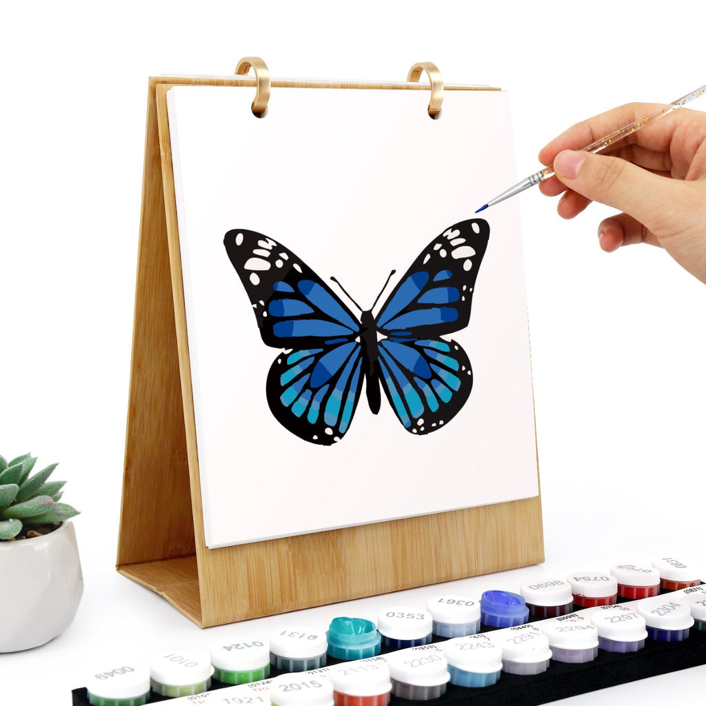 2026 Paint by Numbers desk Calendar | Butterfly Edition