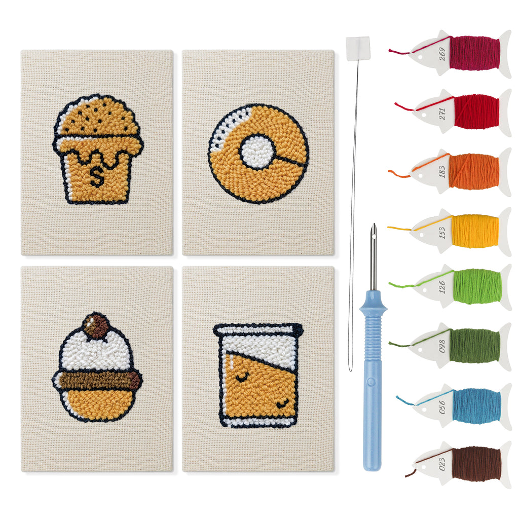 Snacks & Desserts 1 | Mini Punch Needle Kit