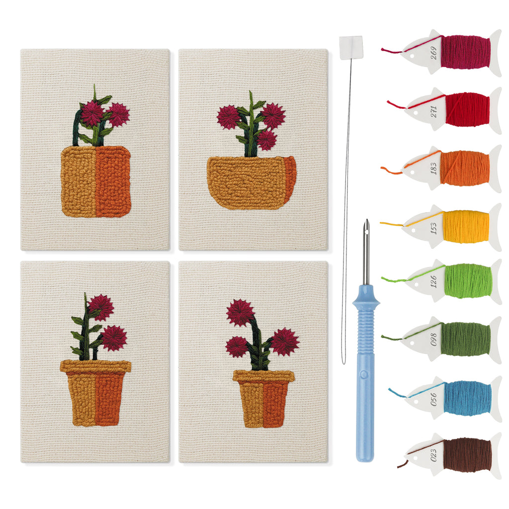 Floral Plants 4 | Mini Punch Needle Kit