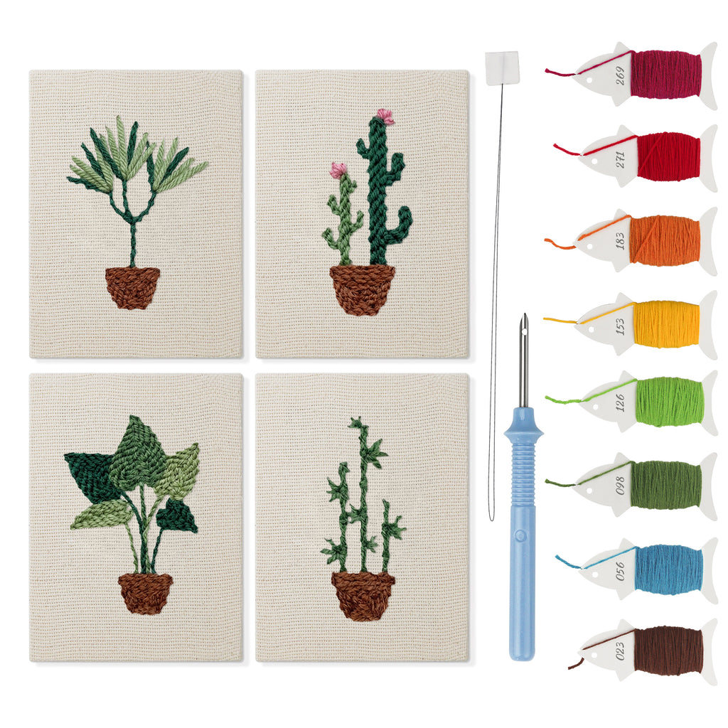 Potted Plants 6 | Mini Punch Needle Kit