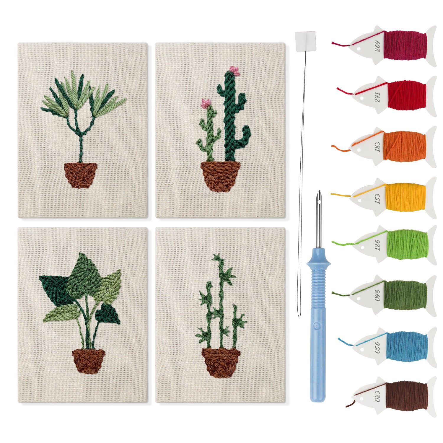 Potted Plants 6 | Mini Punch Needle Kit