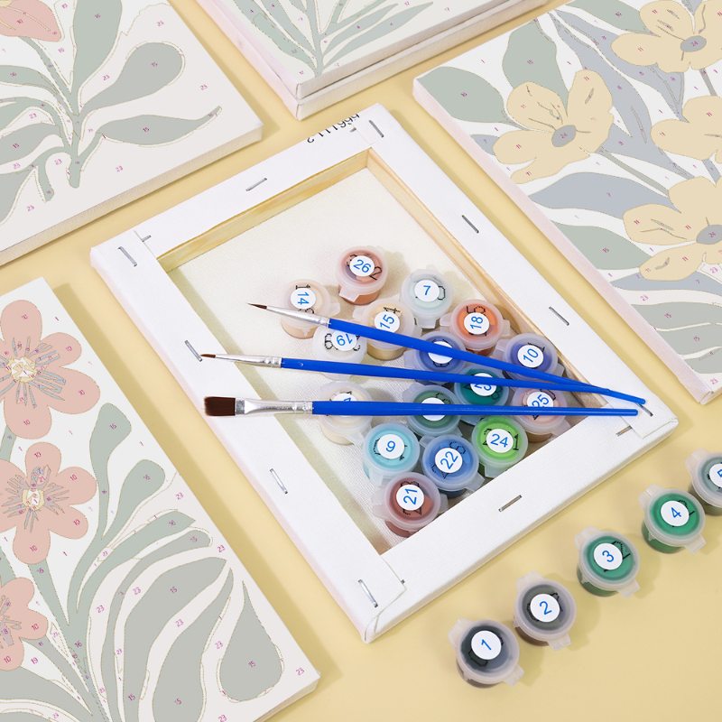 6 Mini Paintings - Gorgeous Flower Set