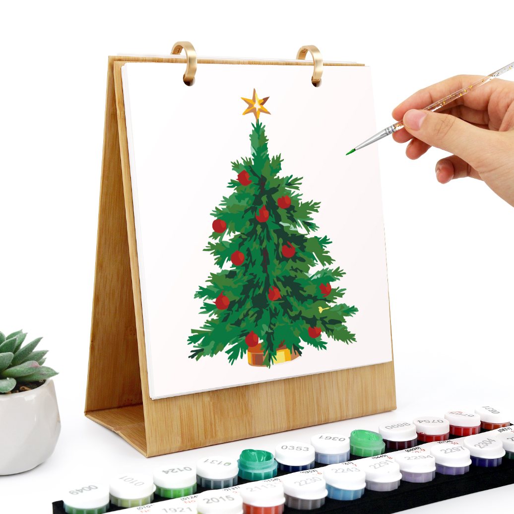 2026 Paint by Numbers desk Calendar | Merry Christmas Edition