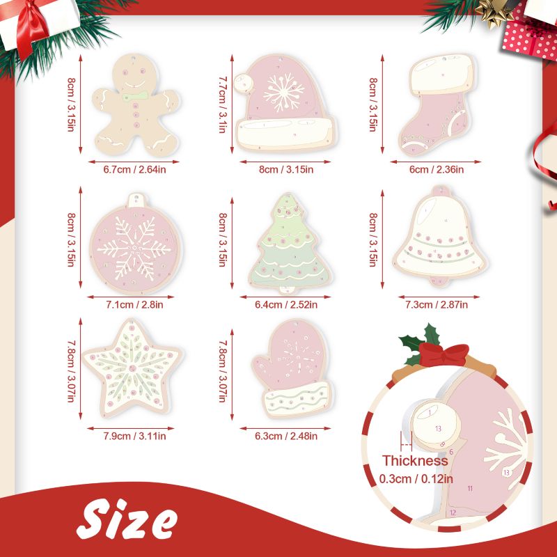 8 Christmas hangers - Christmas Eve set