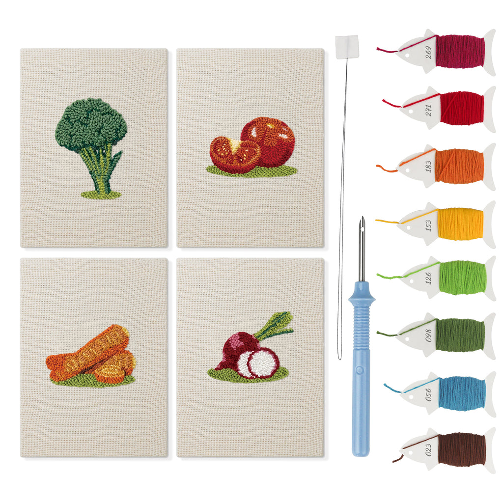 Fruits & Vegetables 8 | Mini Punch Needle Kit