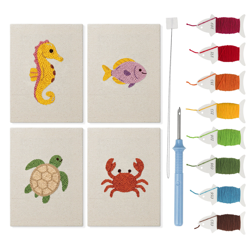 Sea Animals 7 | Mini Punch Needle Kit